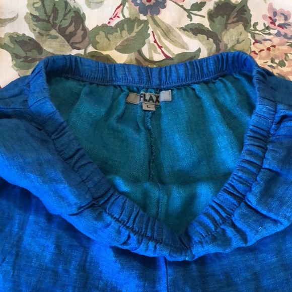 FLAX size Large Ladies LINEM Blue Pull-On Pant NEW - Picture 11 of 12